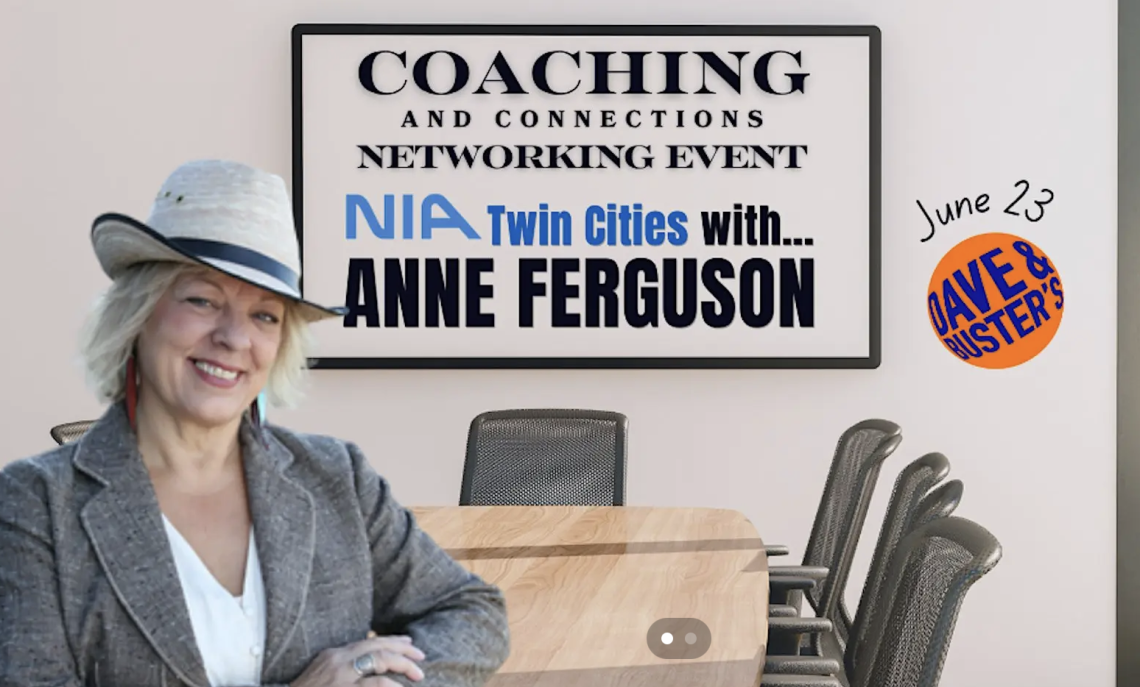 Optional Coaching &Connections 6/23 3p-5p Dave & Busters /Anne Ferguson RSVP