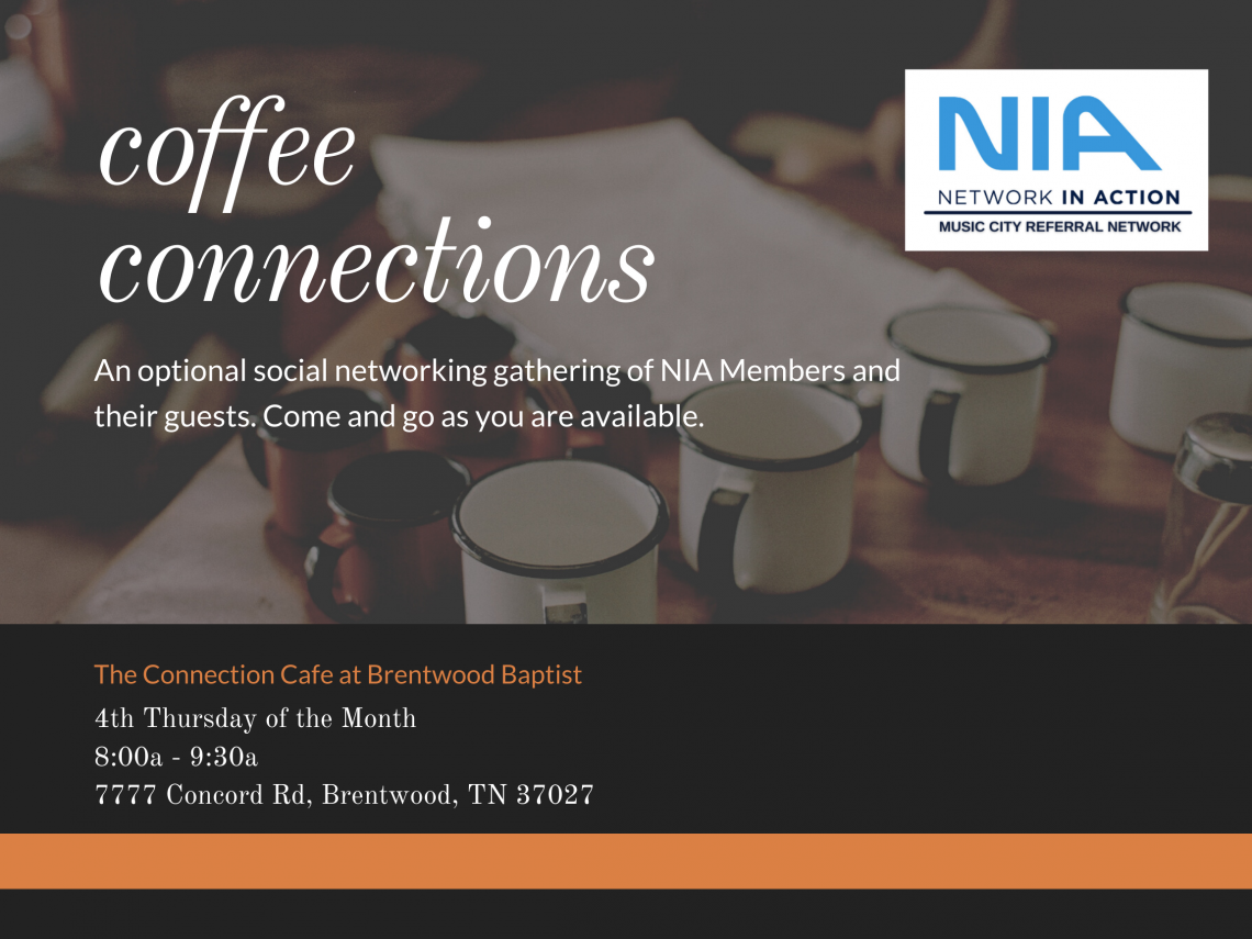 Coffee Connections | 4th Thursday 8a-9:30a CST | The Connection Cafe [optional]