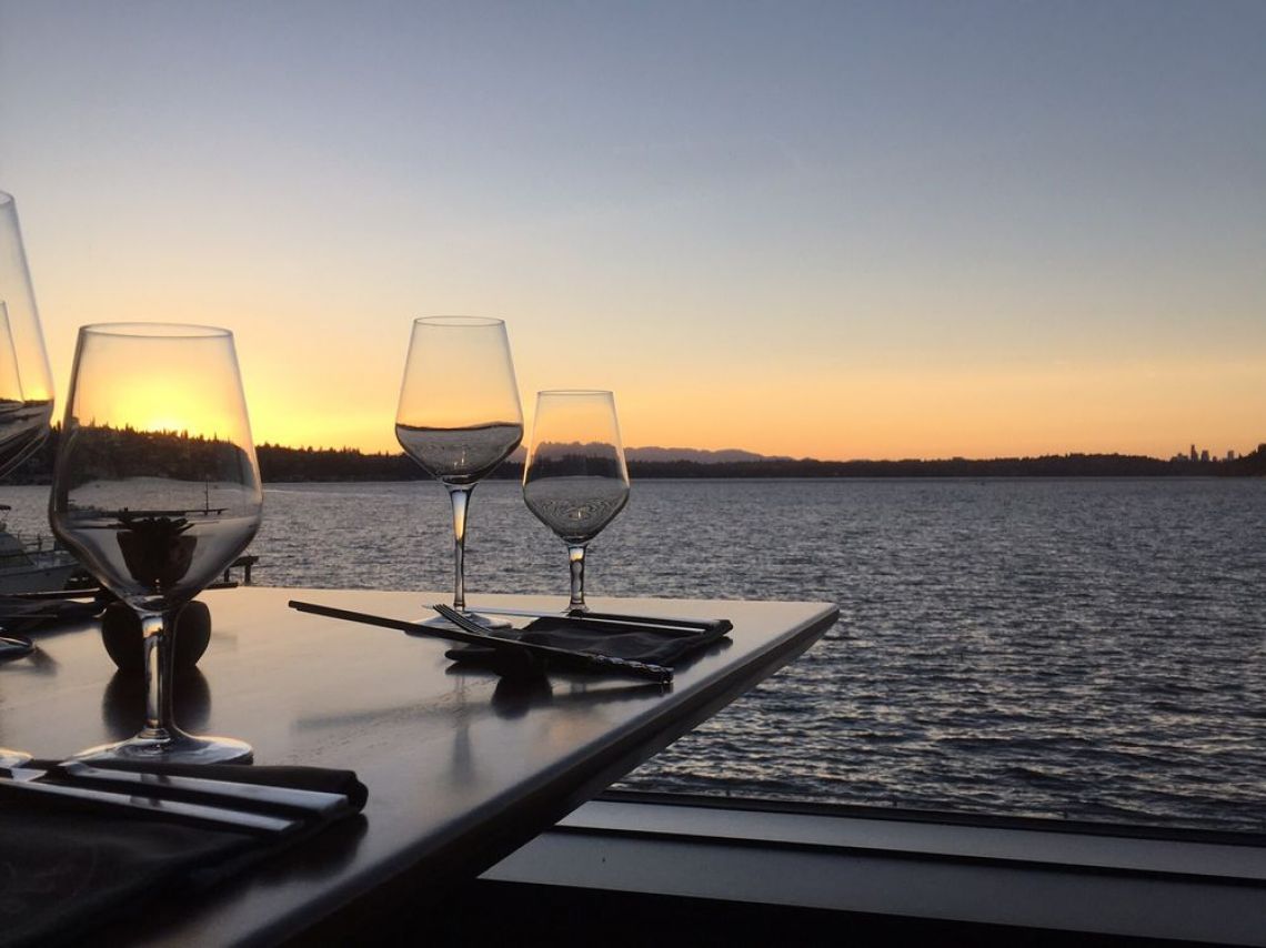 Grab a cocktail and look at the waterfront in Renton