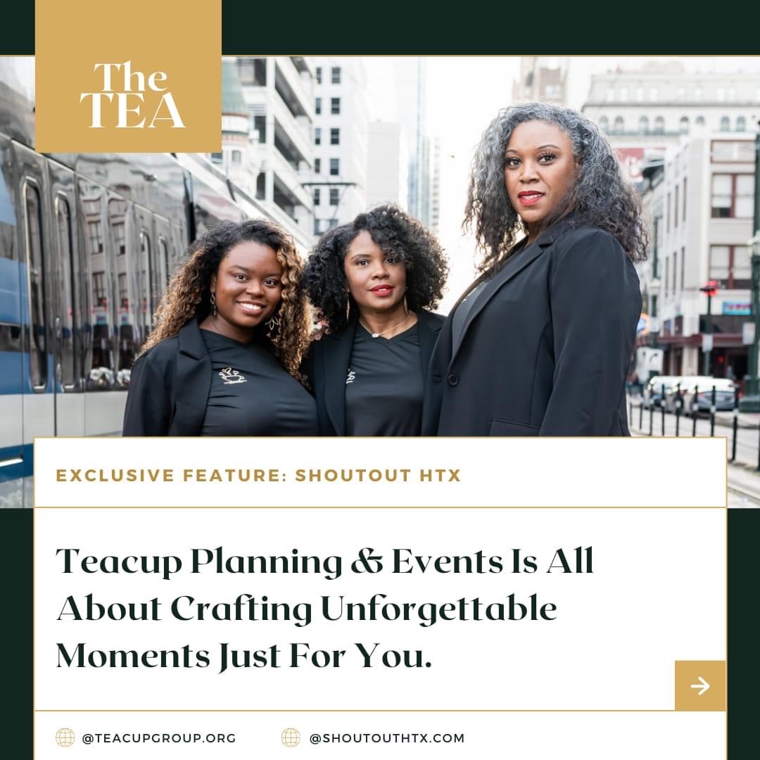 I had the opportunity to sit down with Shoutout HTX digital magazine to talk a bit about Teacup and facing adversity with goals. Beyond grateful and excited!Check out our latest feature. https://shoutouthtx.com/meet-shenette-prevo-international-event-wedding-decor-professional/